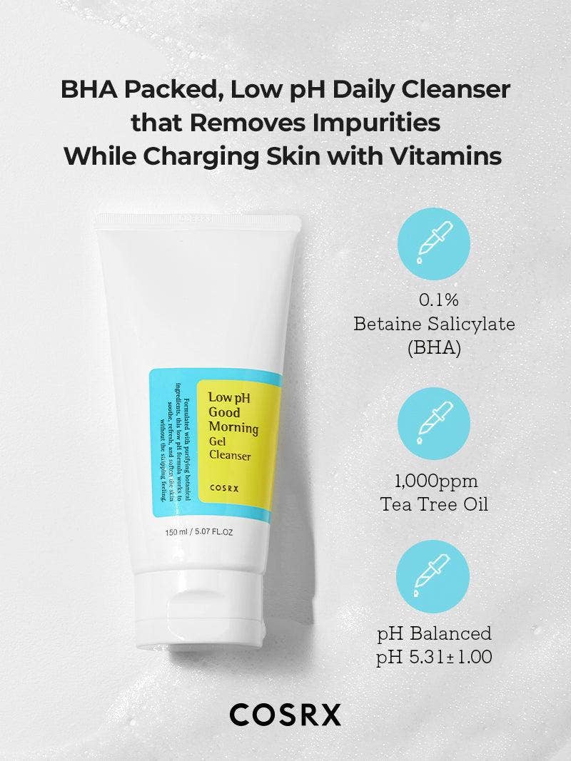 COSRX – Gel Nettoyant Matinal Low pH (150 ml)